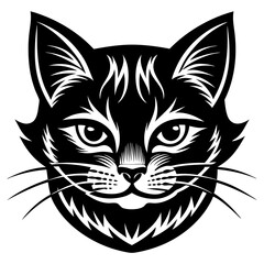 Elegant Cat Logo Vector Illustration - SVG Files, Cricut & Silhouette Cut Files, Vector Clipart, Graphic Element for T-Shirts