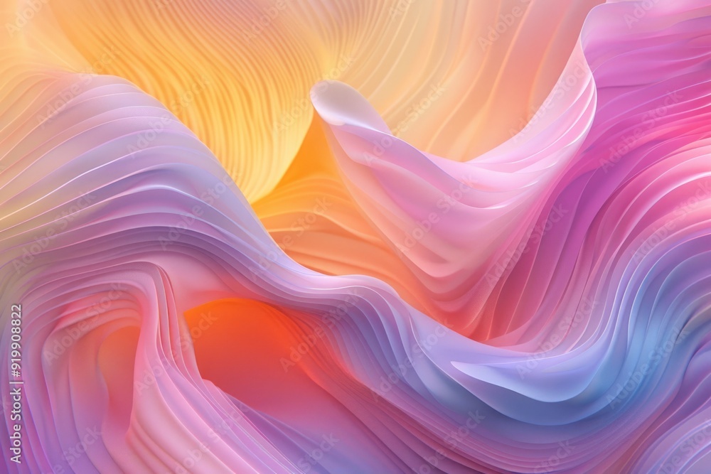 Poster close-up shot of vibrant colors and shapes on an abstract painting, suitable for decorative or artis