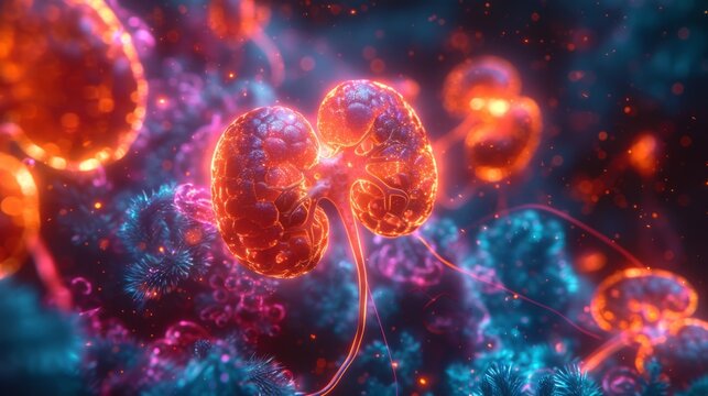 Capture the impact of renal diseases such as glomerulonephritis, nephrotic syndrome, and polycystic kidney disease on excretory system function and