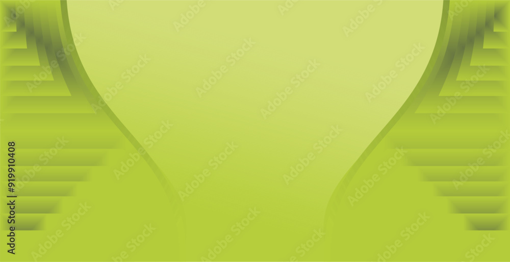 Poster composition of lines, planes and square geometric shapes with green gradations as a background for v