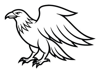 Fototapeta premium eagles Silhouette vector illustration 