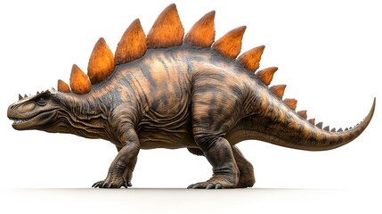 Fototapeta premium Full-Body Side Profile of a Stegosaurus