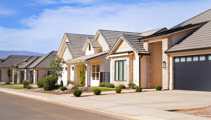 Row of Single family homes in Utah
