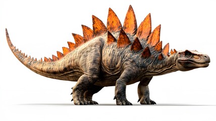 Fototapeta premium Full-Body Side Profile of a Stegosaurus