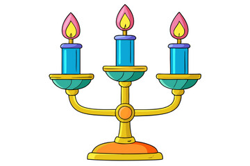 Elegant Candle Holders Vector Illustration - SVG, Cricut Cut Files, Clipart & Graphic Elements