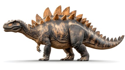 Fototapeta premium Full-Body Side Profile of a Stegosaurus