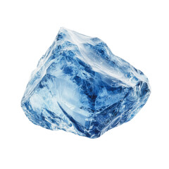 Obraz premium PNG Blue crystal rock displayed on white background