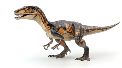 Fototapeta premium Full-Body Side Profile of a Velociraptor