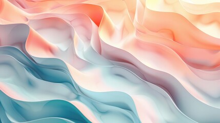 Obraz premium Abstract Wavy Pattern in Pastel Colors