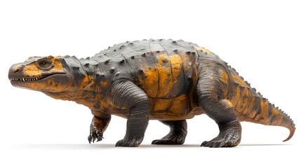 Obraz premium Full-Body Side Profile of an Ankylosaurus