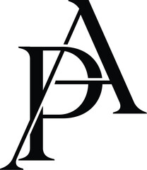 Vector PA, AP logo
