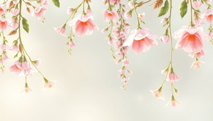 Fototapeta premium Pink Flowers Blooming.