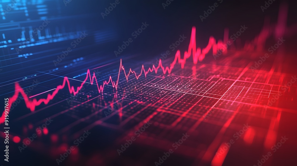 Poster digital heart rate monitor with dynamic red waveform on screen