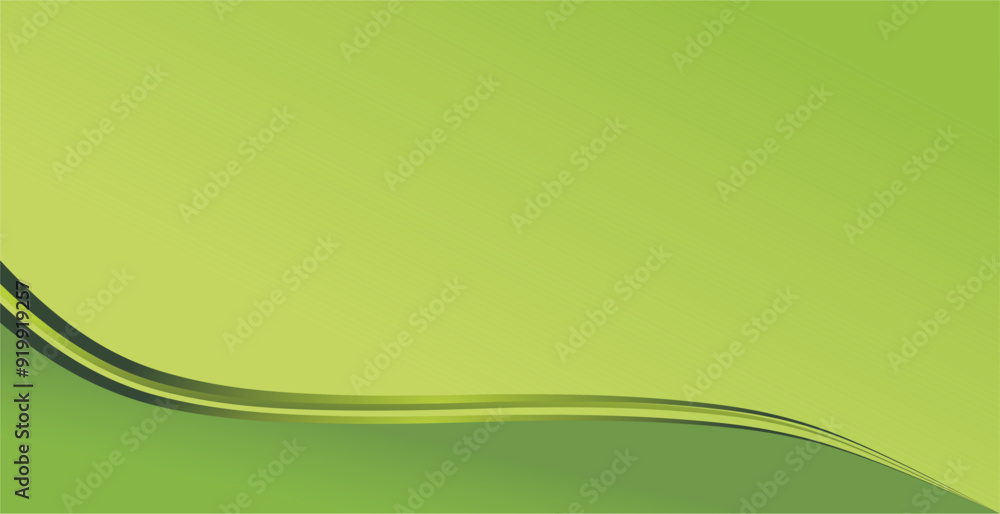 Aufkleber composition of lines, planes and abstract shapes with green gradations as a background for visual de