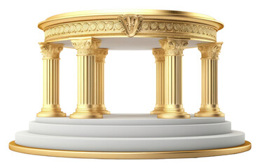 Fototapeta premium PNG Podium architecture column gold.