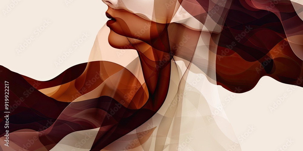 Poster soft autumnal gradients background with minimalistic design for modern branding