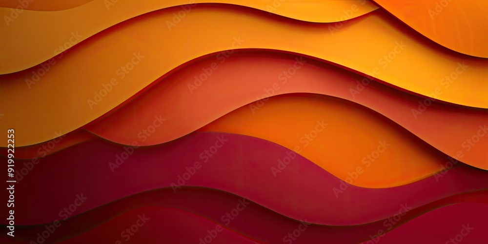 Aufkleber trendy autumnal gradient background with soft amber and deep red waves for branding in 2024