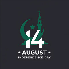 Obraz premium 14th Pakistan Independence Day