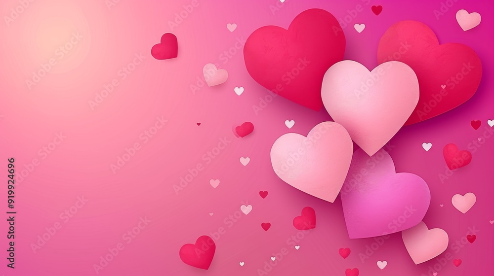 Poster illustrate a shape that appears to be made up of nested hearts, with each valentine fitting neatly i