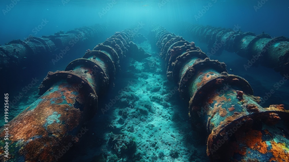 Poster illustrate the role of submarine cables in enabling emerging technologies such as artificial intelli