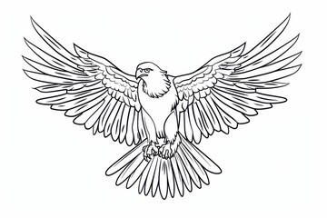 Obraz premium Majestic outline of an eagle symbolizing freedom soaring in the sky