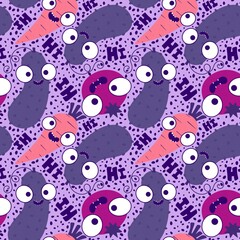 Autumn vegetable seamless tomatoes and cucumbers pattern for wrapping paper