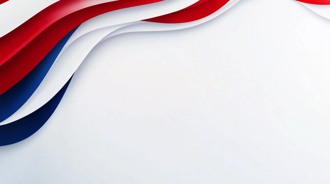 Red white blue patriotic paper cutout overlay slide presentation with room for copy text wallpaper