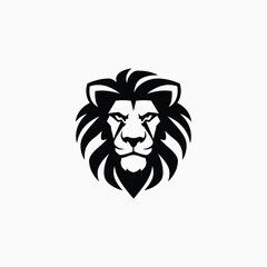 Lion head logo animal vector template illustration