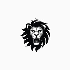 Obraz premium Lion head logo animal vector template illustration