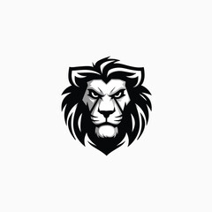 Obraz premium Lion head logo animal vector template illustration