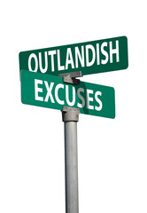 outlandish excuses sign
