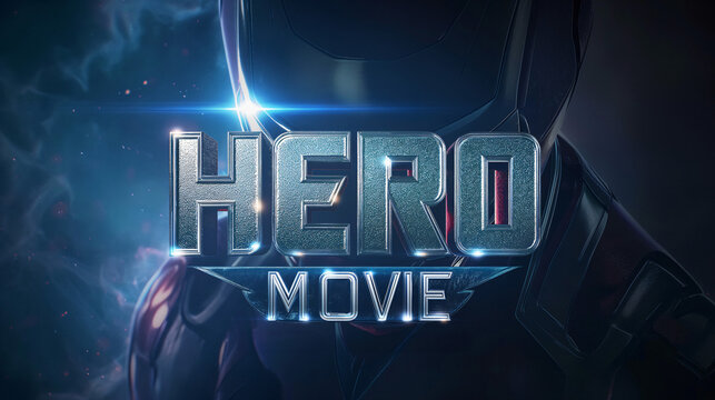 A bold graphic highlights the title of a new hero film, featuring dramatic lighting and a modern design that captures attention