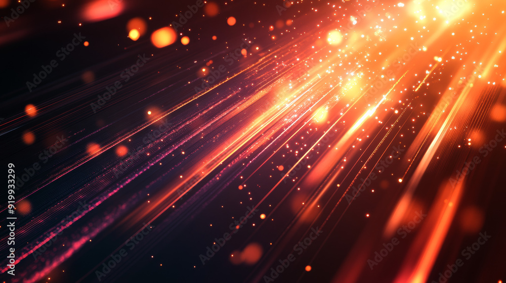 Poster digital abstract background with light streaks. it shows futuristic technology, big data, and networ