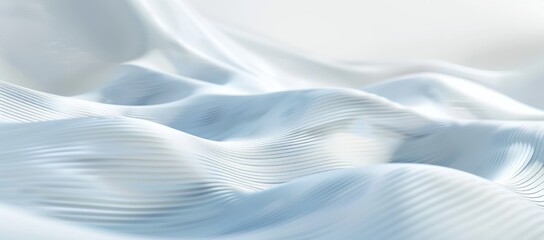 Abstract White and Blue Wavy Lines