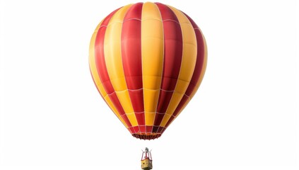 Fototapeta premium Striped Hot Air Balloon Against a White Sky