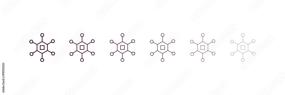 Poster frameworks outline icon. linear vector from technology concept. 6 different line style frameworks ic