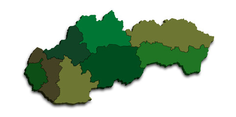 SLOVENIA MAP WITH ITS PROVINCES AND POLITICAL ADMINISTRATIVE DIVISIONS