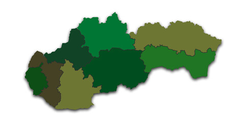 SLOVENIA MAP WITH ITS PROVINCES AND POLITICAL ADMINISTRATIVE DIVISIONS