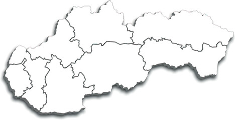 SLOVENIA MAP WITH ITS PROVINCES AND POLITICAL ADMINISTRATIVE DIVISIONS