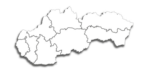 SLOVENIA MAP WITH ITS PROVINCES AND POLITICAL ADMINISTRATIVE DIVISIONS