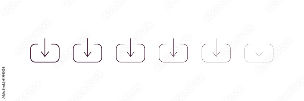 Aufkleber receive outline icon. linear vector from technology concept. 6 different line style receive icon inc