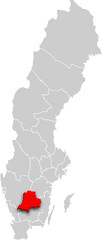 Jönköping map PROVINCE of SWEDEN 3d isometric map