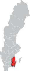 kalmar map PROVINCE of SWEDEN 3d isometric map © WALDIR