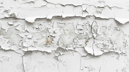 Fototapeta premium Whitewashed Wall with Peeling Paint Texture