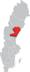 Västernorrland map PROVINCE of SWEDEN 3d isometric map