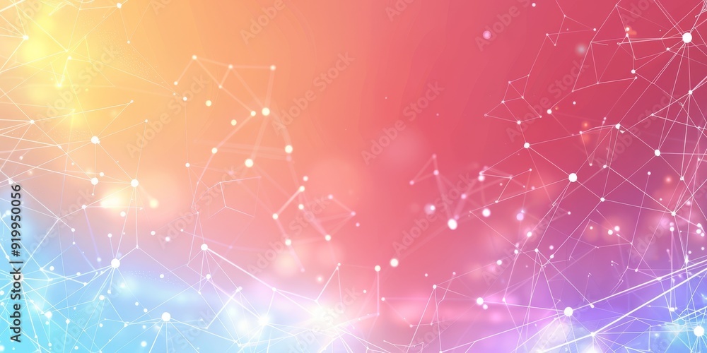 Poster a vibrant and colorful abstract background showcasing stunning gradients and intricate connections o