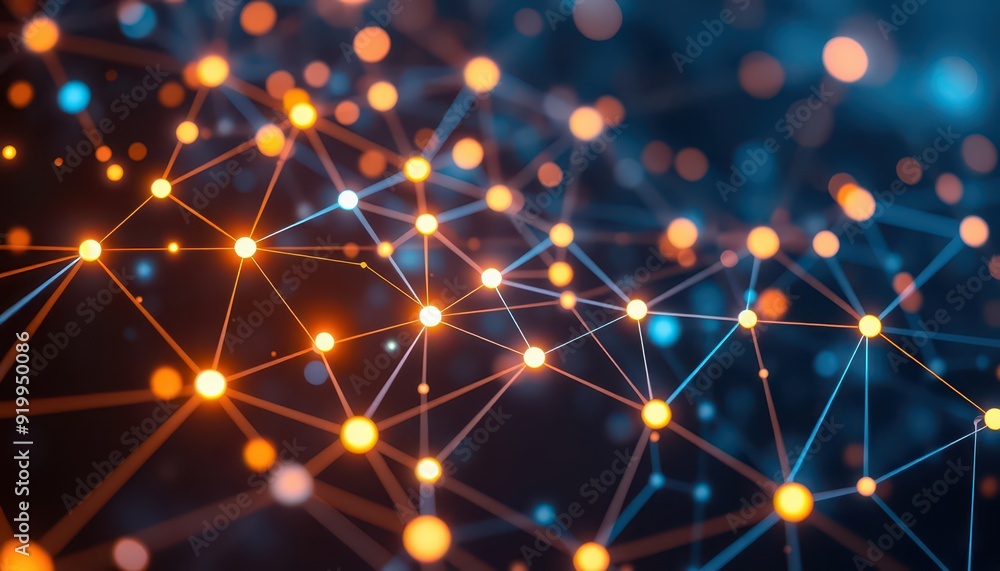 Aufkleber abstract network connection.