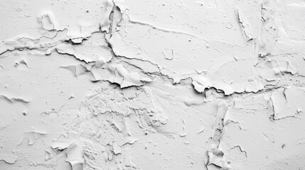 Fototapeta premium White Weathered Paint on Concrete Wall Texture Background with Text Space.