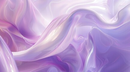 Fototapeta premium A mesmerizing blend of soft lavender and pure white colors, creating a serene and fluid abstract design that captivates