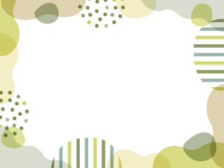 ポップな背景素材（フレーム　メンフィス　バナー　タイトル　見出し　秋）	
